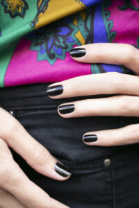 green flash-manucurist-gel-nails in licorice-cultureandcream-blogpost